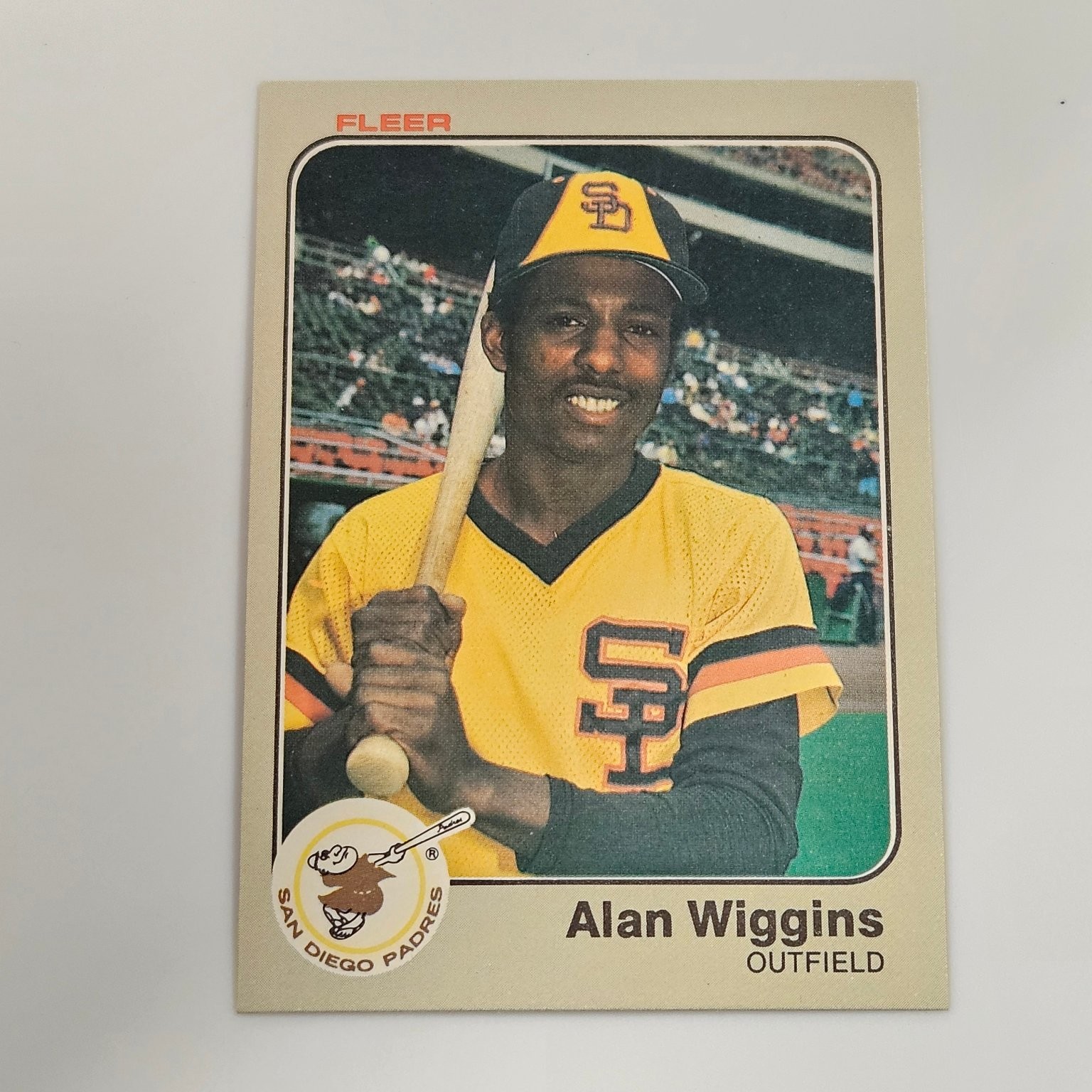 Alan Wiggins RC San Diego Padres 1983 Fleer #375 Rookie Baseball Card