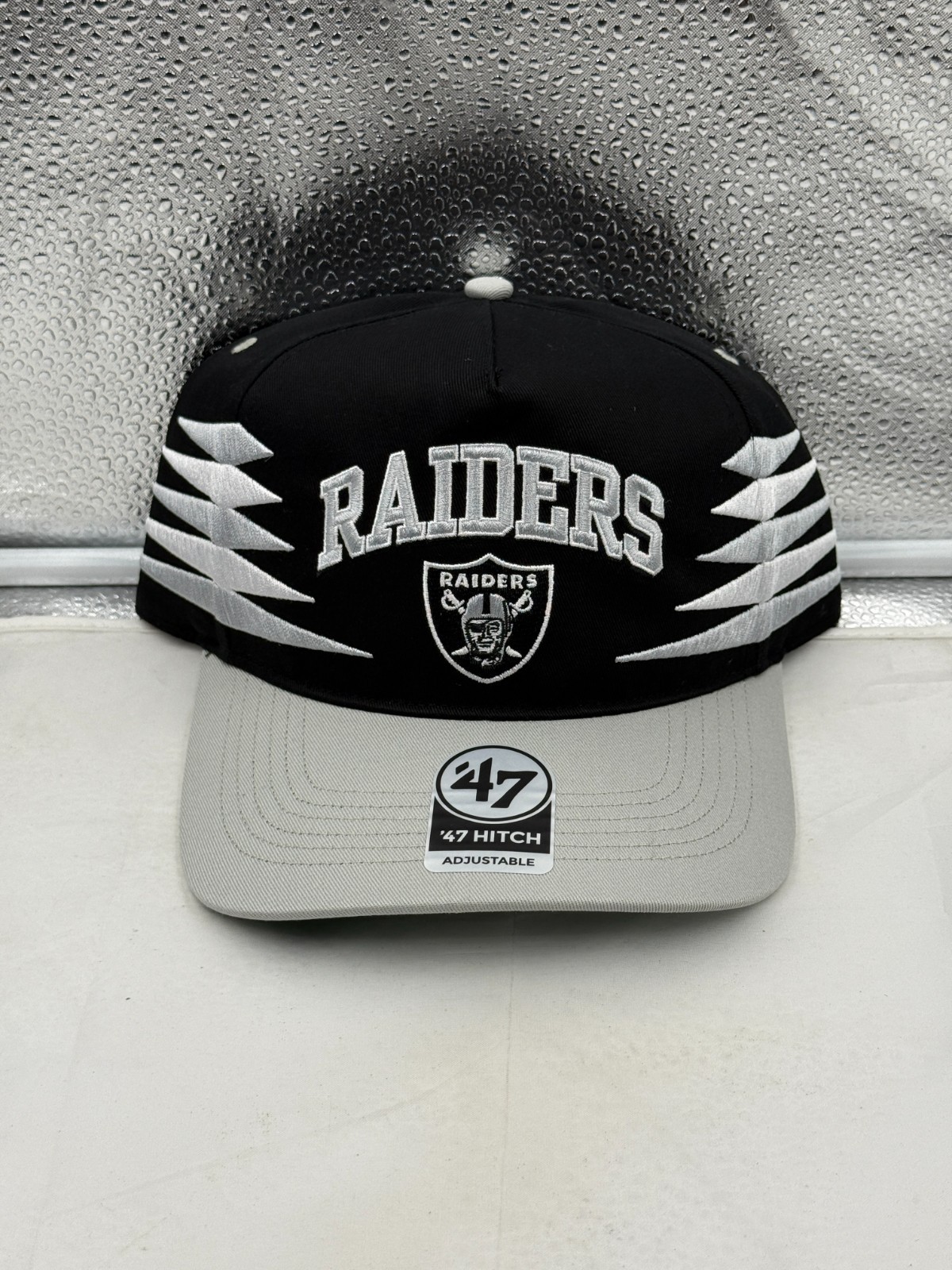Las Vegas Raiders NFL ’47 Brand Black TT Diamond Hitch Snapback Adjustable Hat