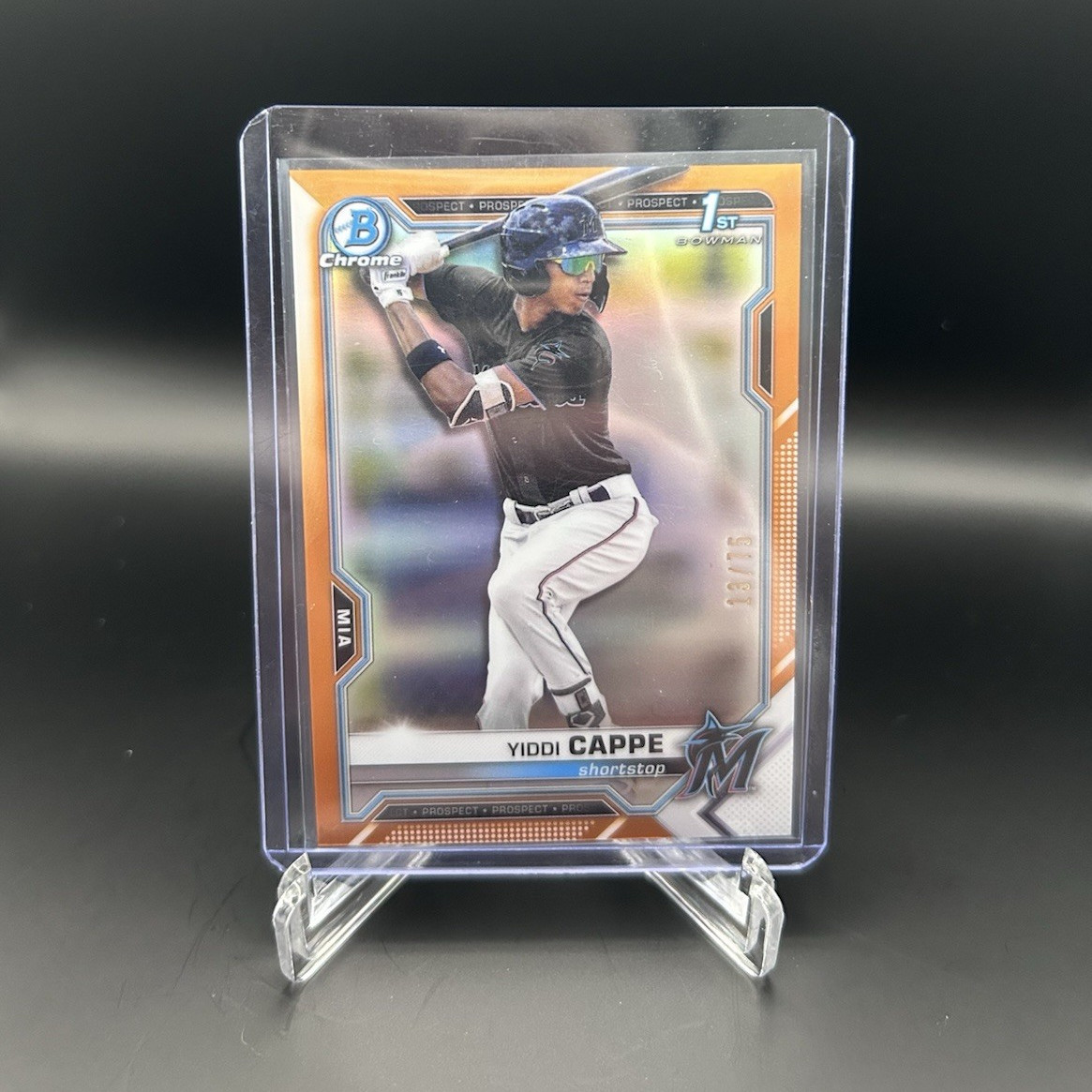 2024 Bowman Chrome Yiddi Cappe 1st Bowman Yellow/Refractor /75
