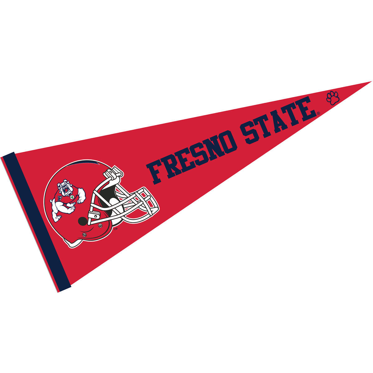 Fresno State Bulldogs 12 in X 30 in Football Helmet Pennant