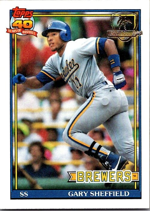 1991 Topps Desert Shield Baseball Cards Complete your Set U Pick From List 1-200
