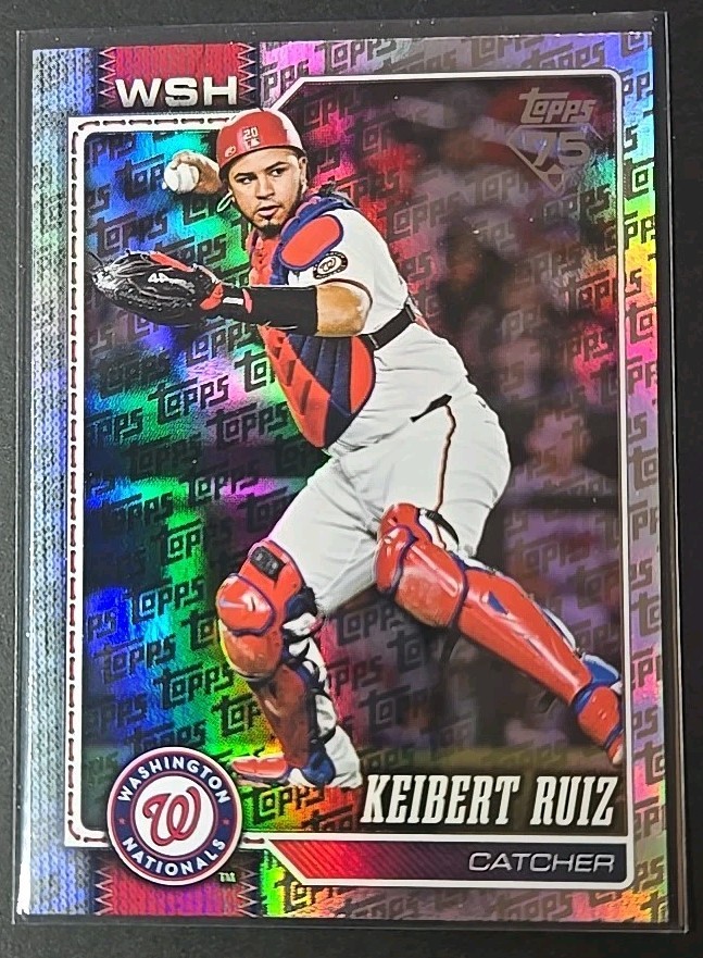 Keibert Ruiz 2026 Topps Series One Rainbow Logo Foil #245 Nationals