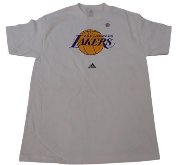 New Los Angeles Lakers Mens Size L Large Adidas White Shirt