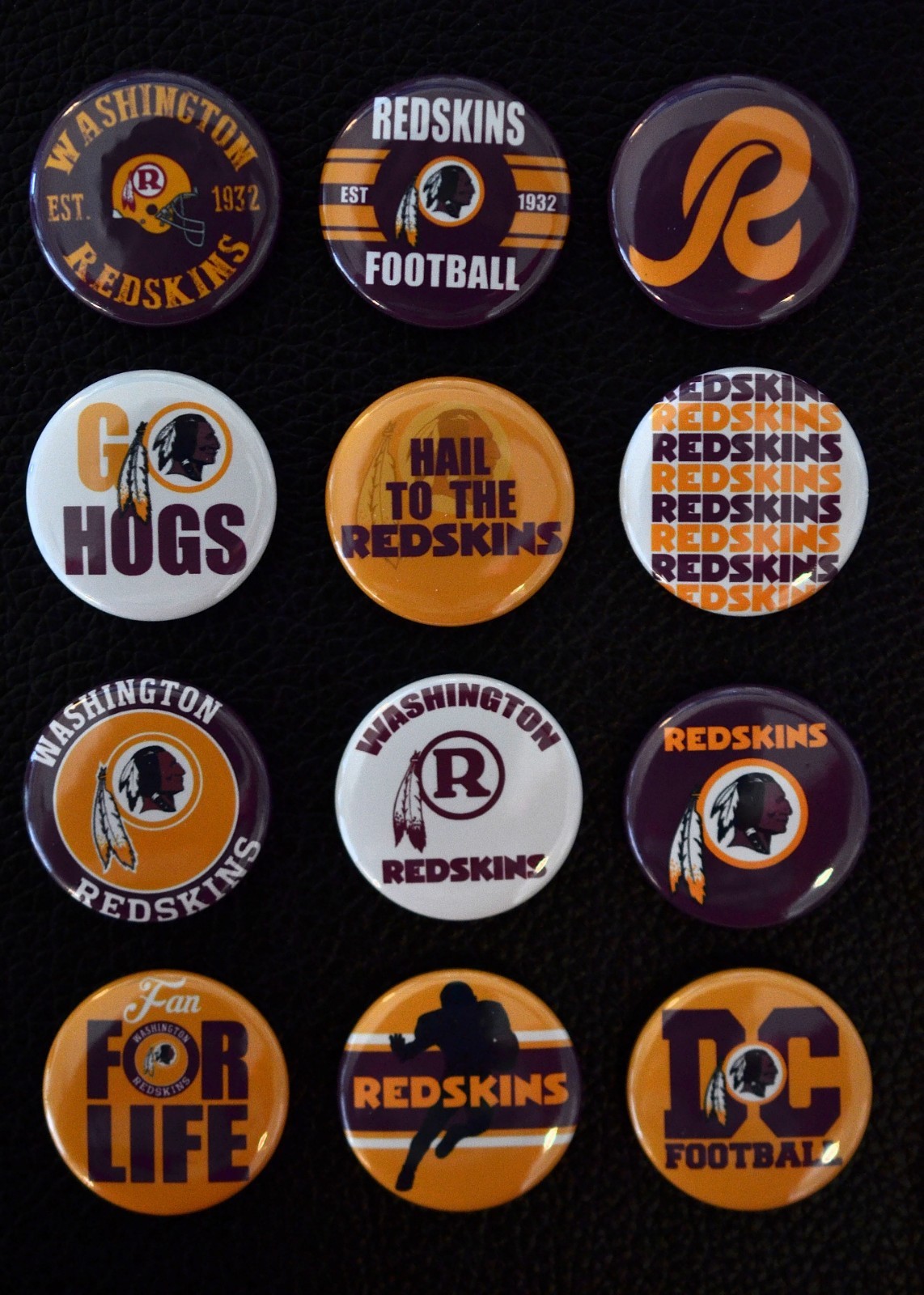 Washington Redskins – 1 1/2″ Inch Magnet Set (Set of 12)