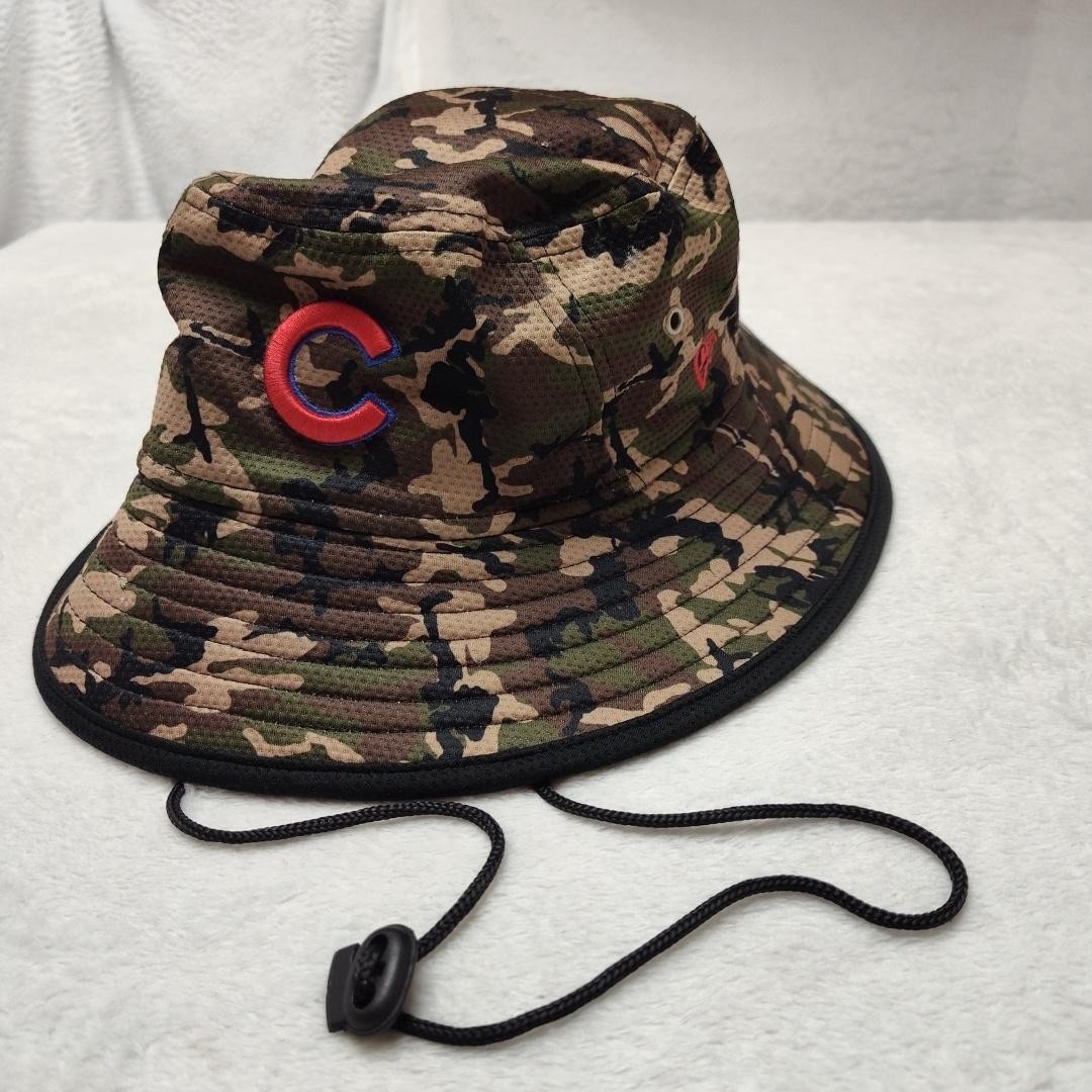 Chicago Cubs Hat Bucket Mens One Size Green Camo MLB Baseball Camouflage New Era