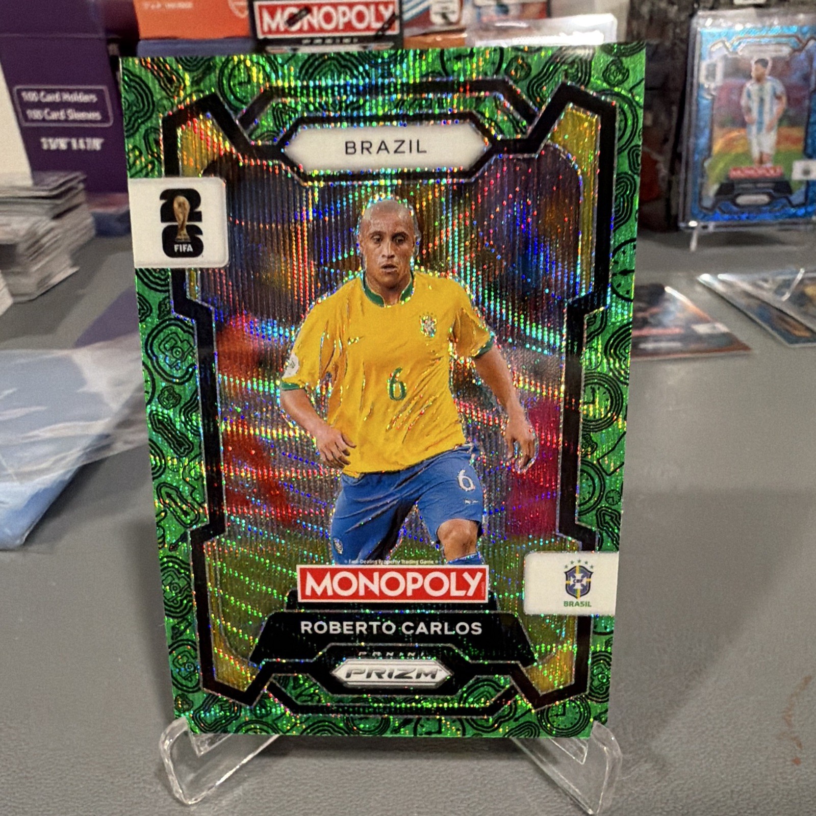 Panini 2026 Prizm Monopoly FIFA World Cup Roberto Carlos #17 Brazil Soccer