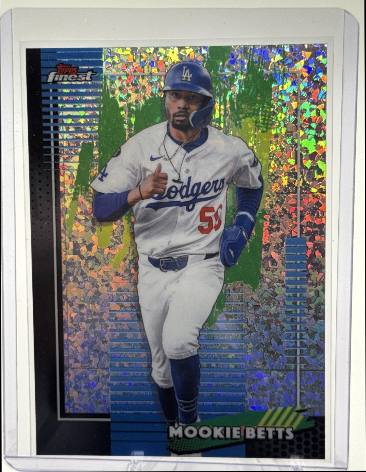 2026 Topps Finest Mookie Betts #45 Mini-Diamond Refractor Dodgers