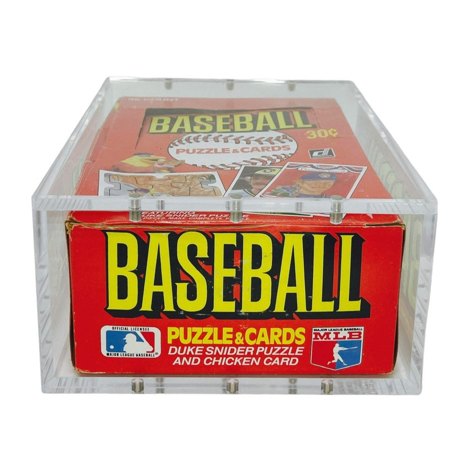Stackable Premium Acrylic Display Case w/ Magnetic Lid for Fleer Donruss Box