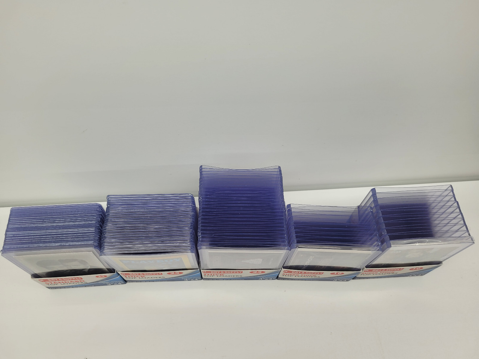 290 Assorted 3×4 inch Top Loader 35/60/100/180 point+600 Soft Sleeves HOLDER