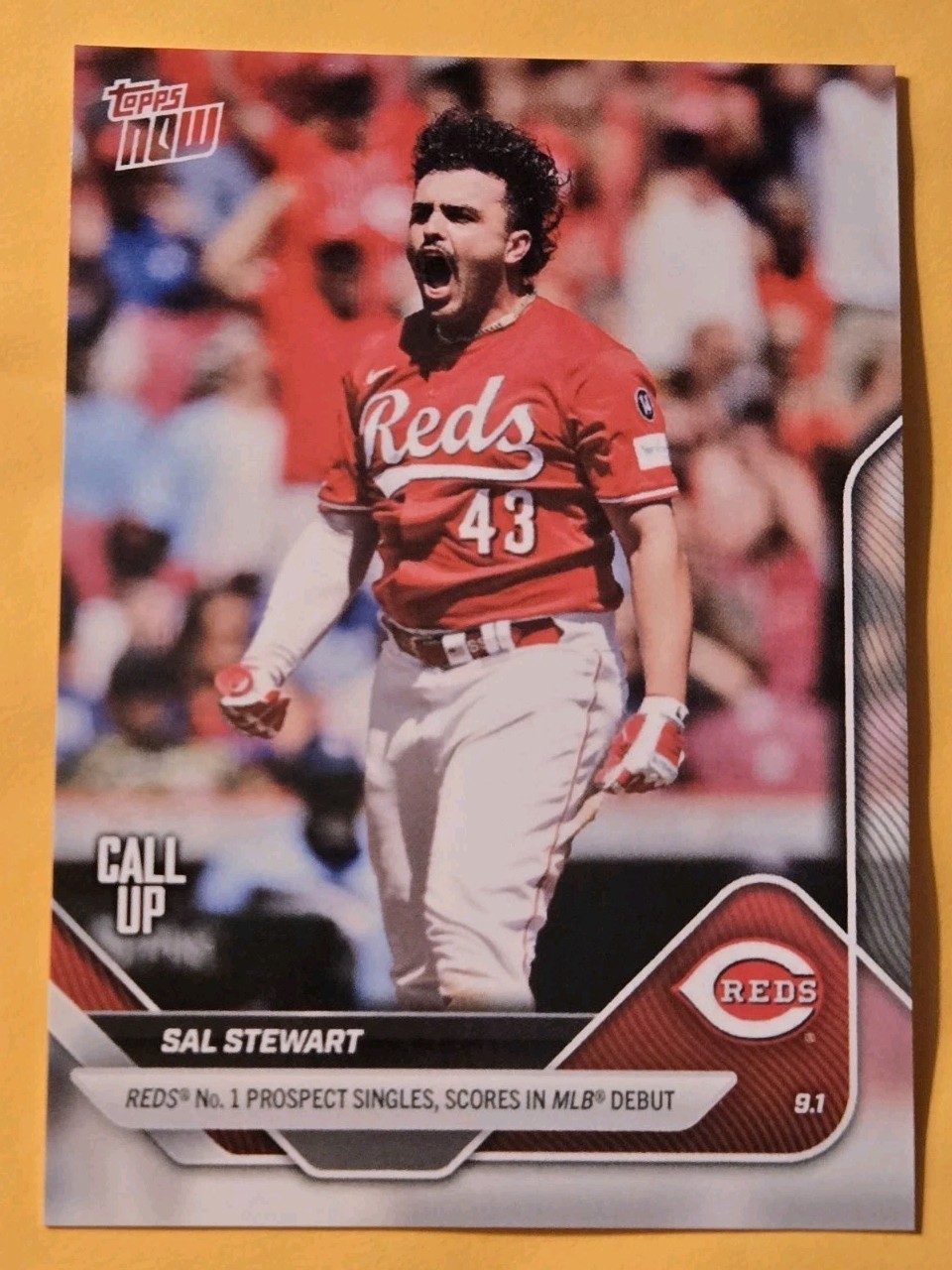 Sal Stewart RC Call Up Reds Debut 2025 MLB Topps NOW Card 644,CONDITION NM-MINT