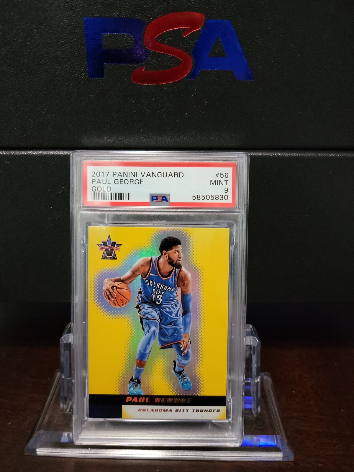 2017 Panini Vanguard 56 Paul George Gold PSA 9 🔥🔥🔥🔥🔥POP 1 NONE HIGHER📈📈📈