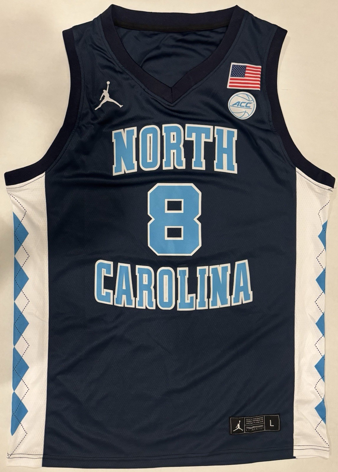 Caleb Wilson Autographed/Signed North Carolina Tar Heels Navy Jersey Exact Proof