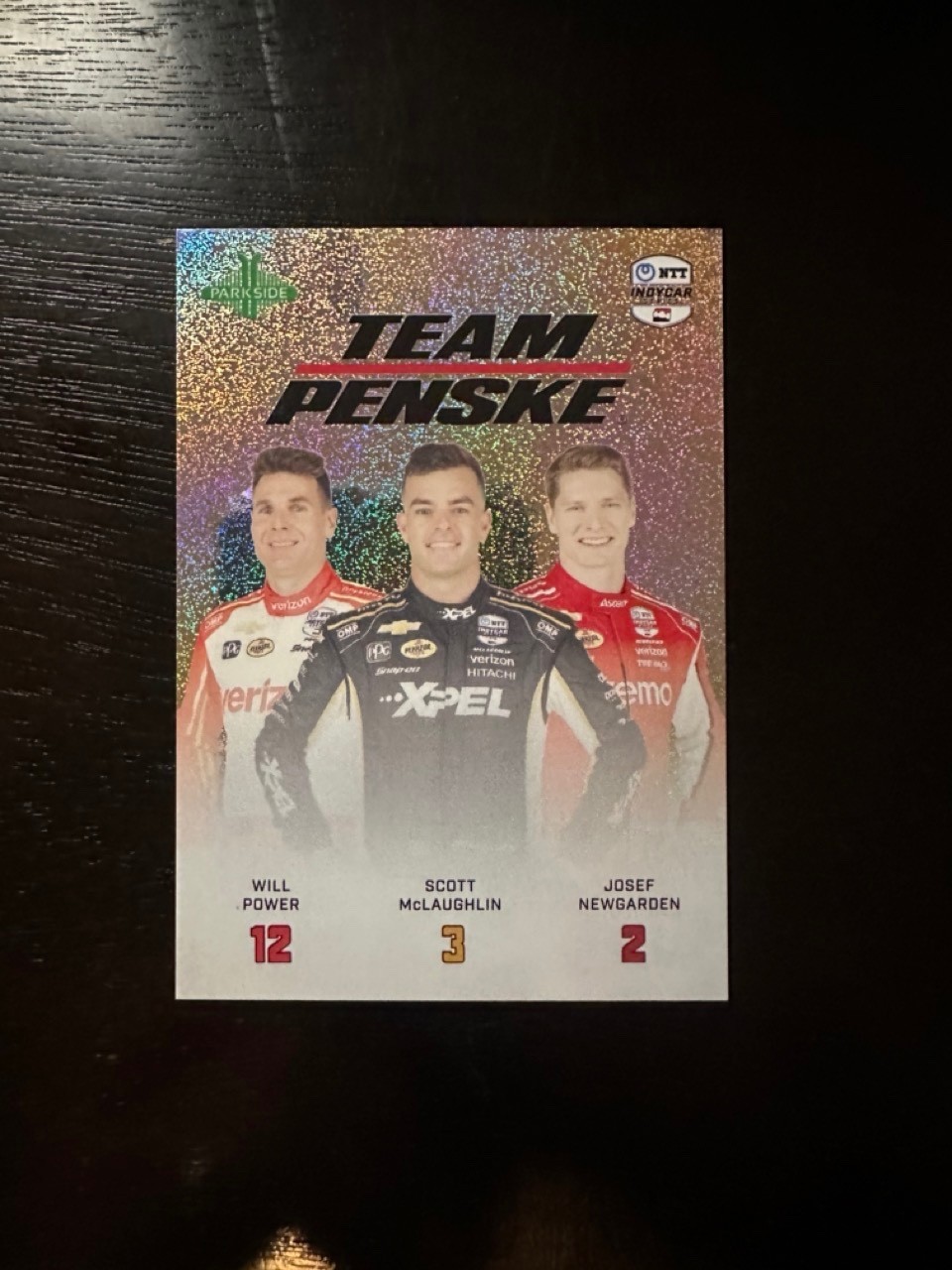2025 parkside Indycar Penske Team Sparkle Foil Newgarden Power McLaughlin