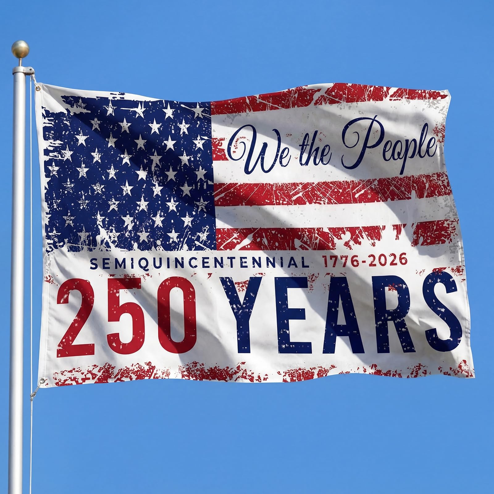 250th Anniversary Flag Double Sided 3 x 5 ft 250 Years Anniversary Flag United S