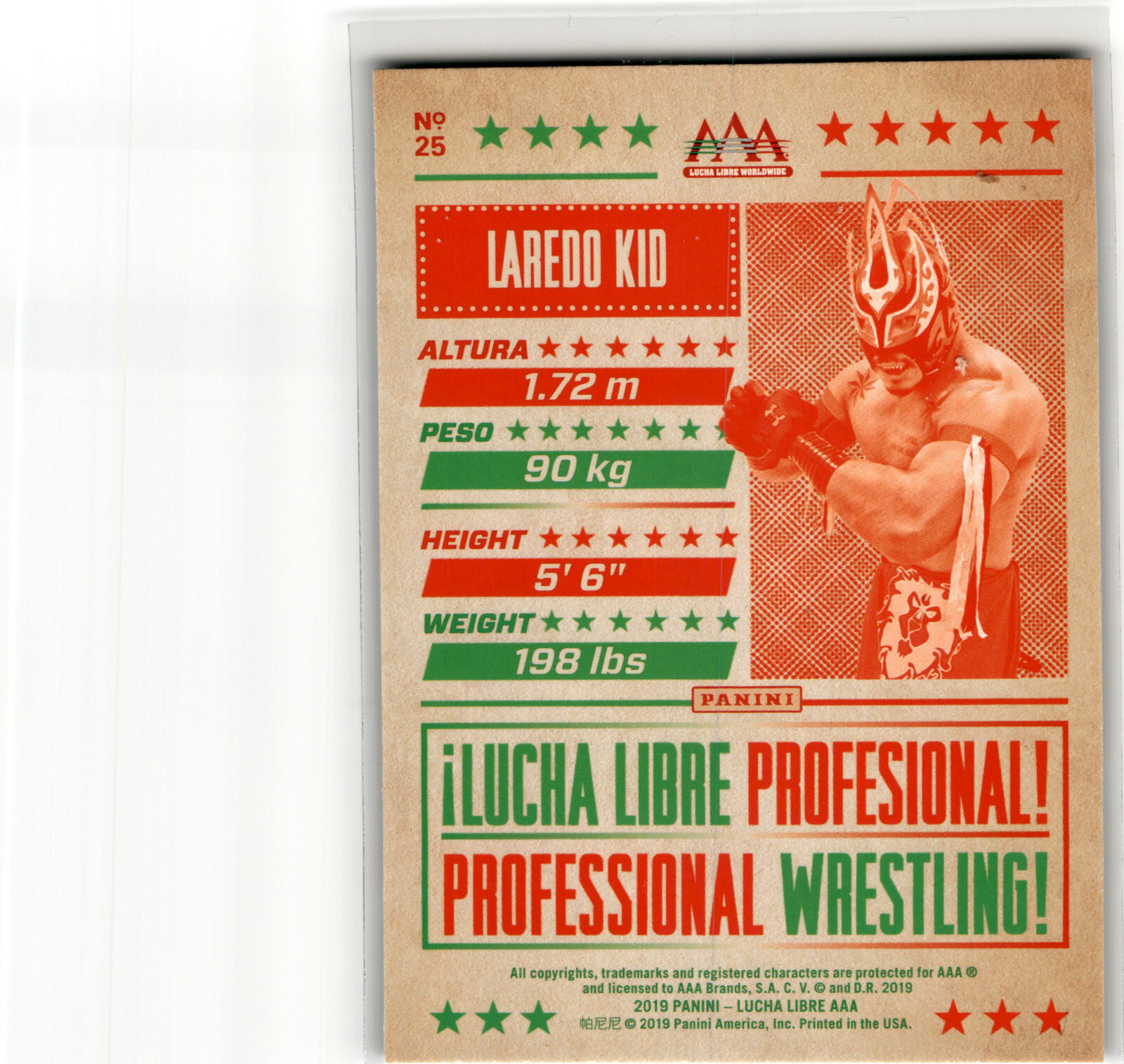 2019 Panini AAA Lucha Libre Laredo Kid #25