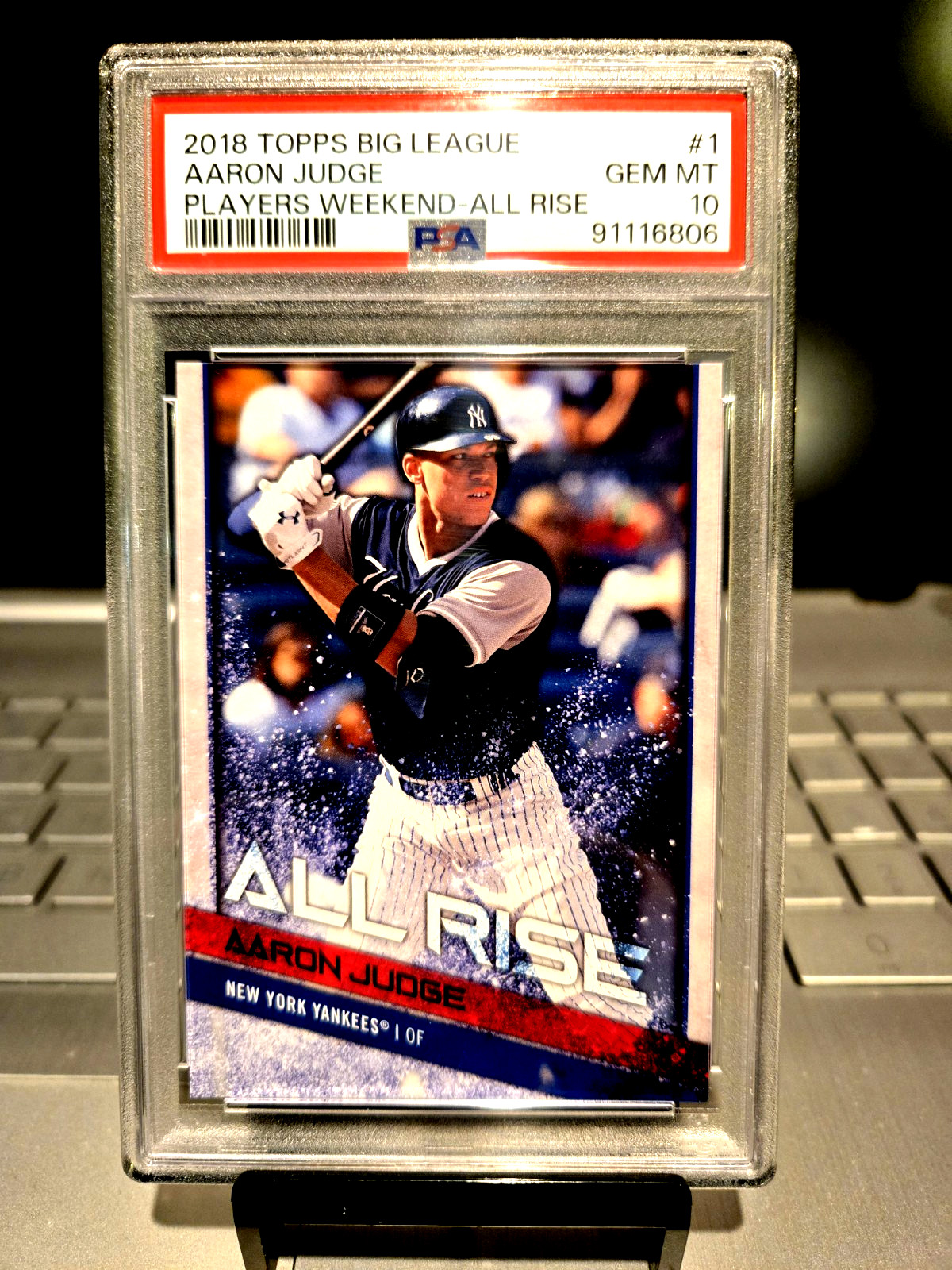 2018 Topps Big League Aaron Judge Players Weekend ALL-RISE #1 Gem Mt. 10 “POP-16