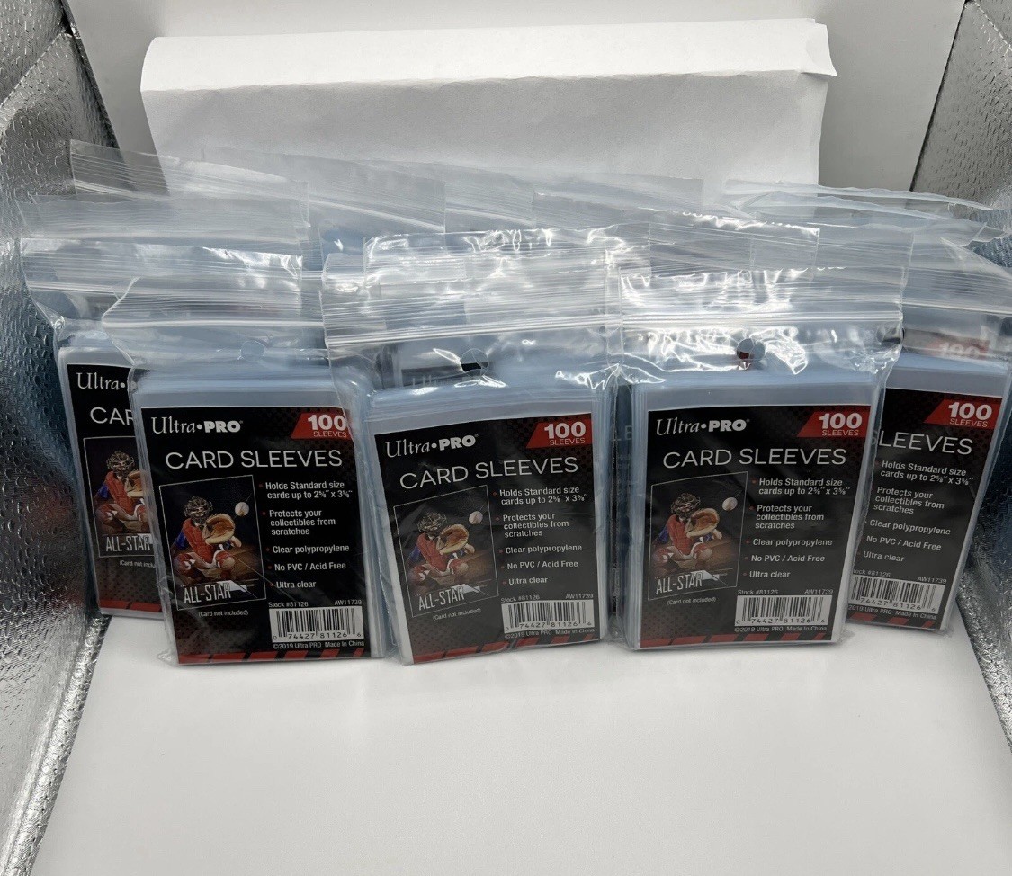 Ultra Pro Penny Card Soft Sleeves 25 Packs of 100 for Standard Cards, 2500 Total