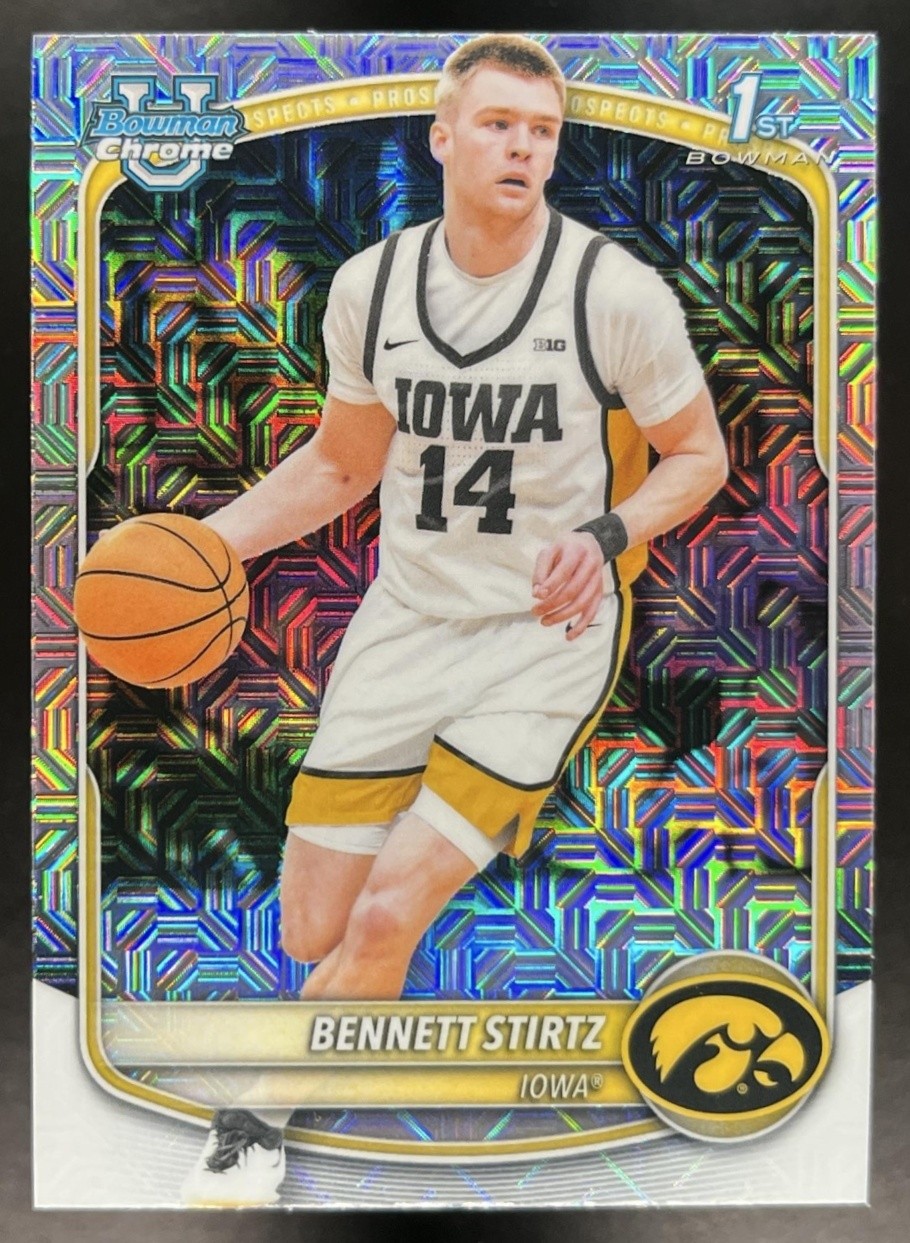 Bennett Stirtz 1st Prospect 2025-26 Bowman Chrome Mojo Refractor #BCP-90