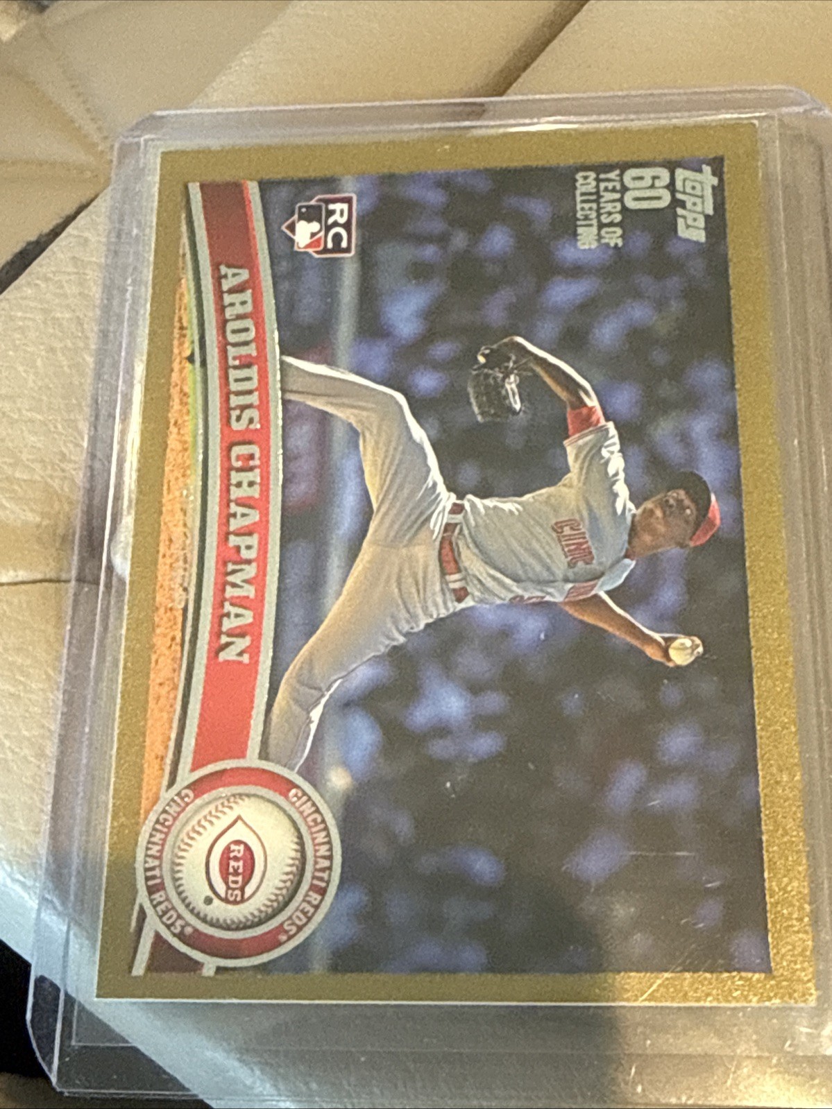 2011 Topps Aroldis Chapman RC 1481/2011 REDS bronze Paper rare ￼￼￼