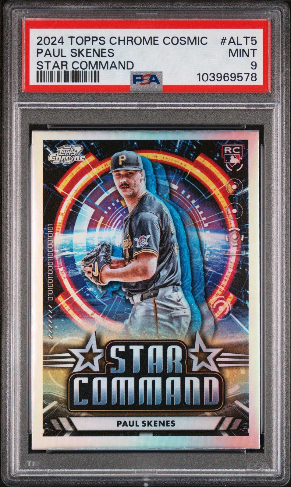 2024 Topps Chrome Cosmic Paul Skenes Star Command RC #ALT5 PSA 9 Rookie Pirates