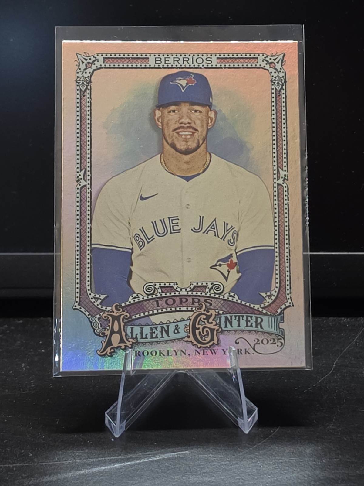 2025 Topps Allen & Ginter – #243 Jose Berrios – Silver Portrait Foil – Blue Jays