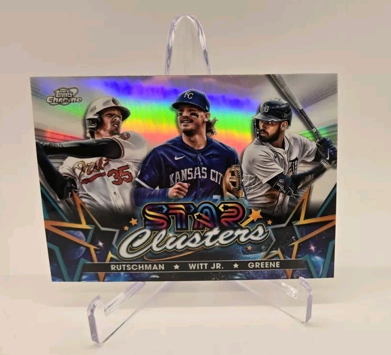 ADLEY RUTSCHMAN BOBBY WITT JR RILEY GREENE TOPPS CHROME COSMIC STAR CLUSTERS RC
