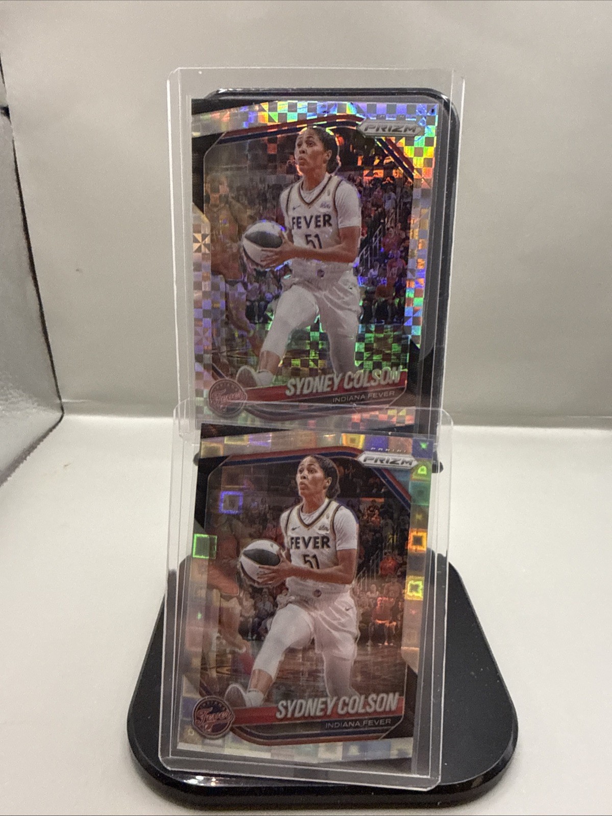 2025 Panini WNBA Sydney Colson Card #1 Silver Pri And Hyper Prizm Two Card Lot
