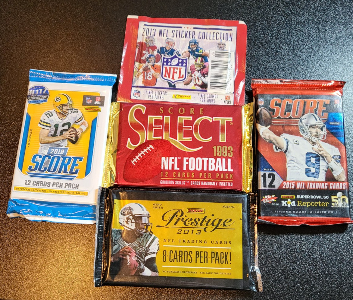 2018-1993 NFL Football 5 Pack Special – See pack details within lot info