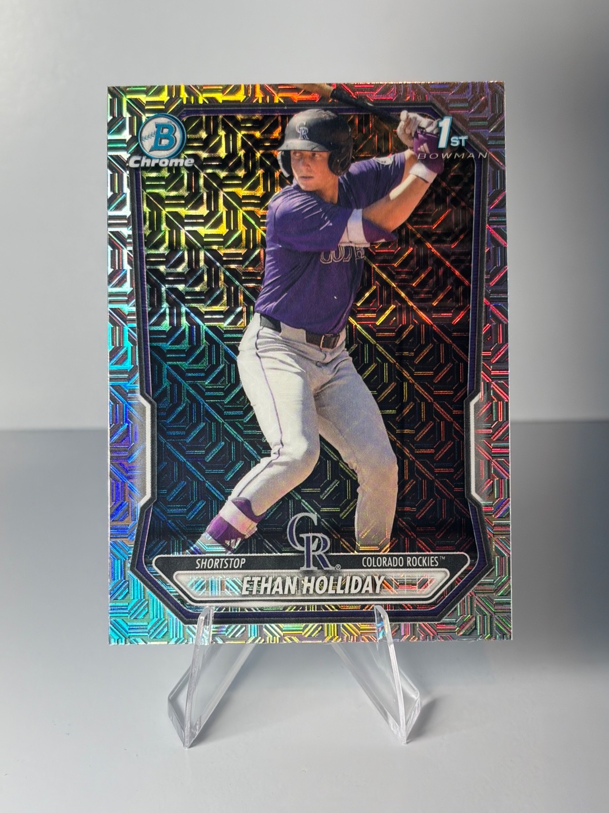 2026 Bowman Ethan Holliday Mojo Refractor #BCP-1 Colorado Rockies