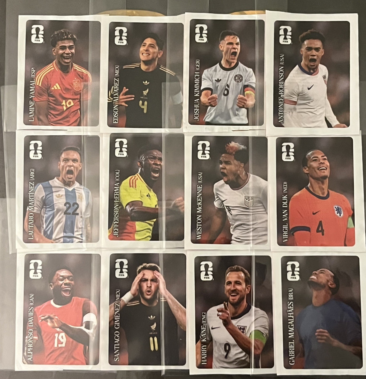 2026 Panini Coca Cola FIFA World Cup Soccer Stickers – Complete Set of 12 ftball