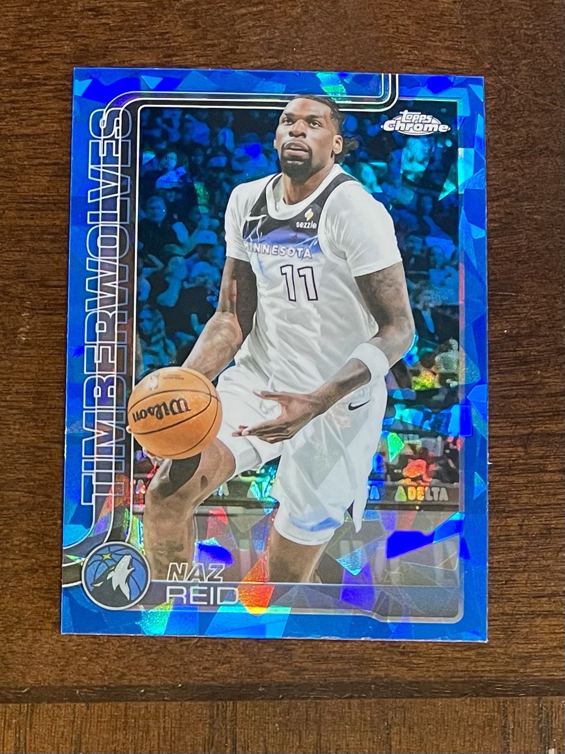 2025-26 Topps Chrome Sapphire Naz Reid #156 Minnesota Timberwolves