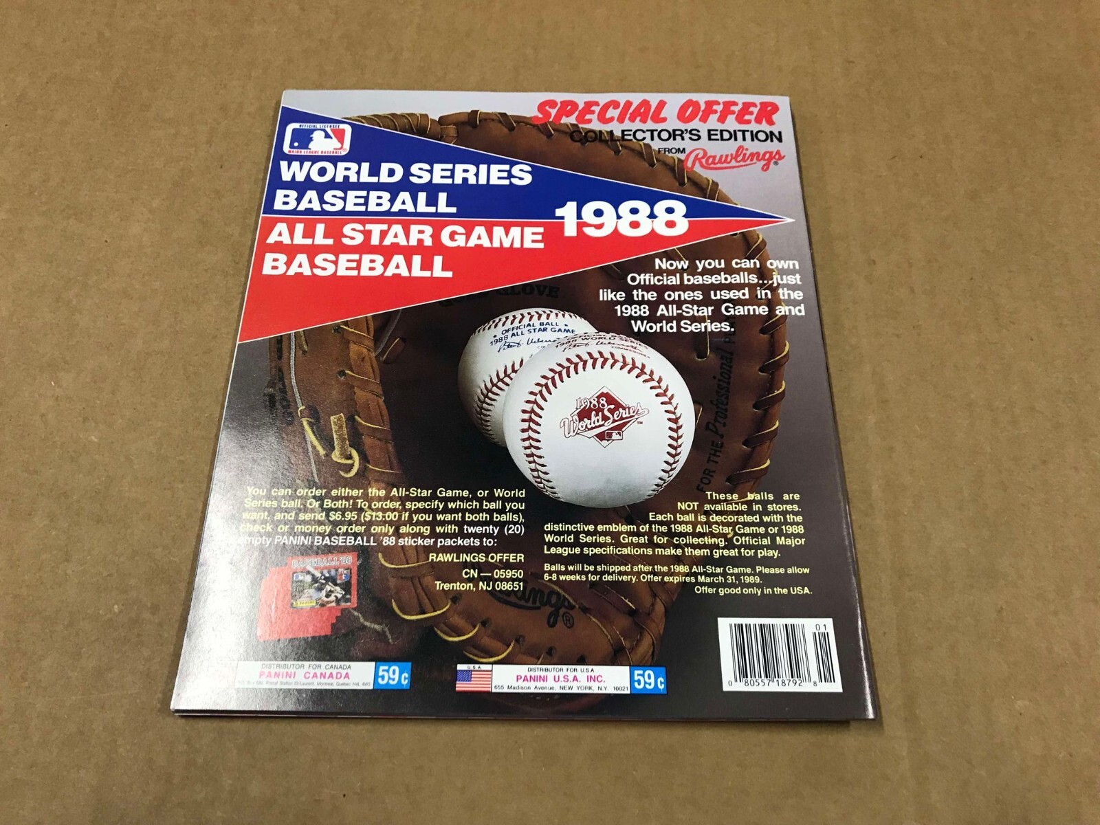 NOS Vintage Panini MLB Baseball ’88 Sticker Album – Empty