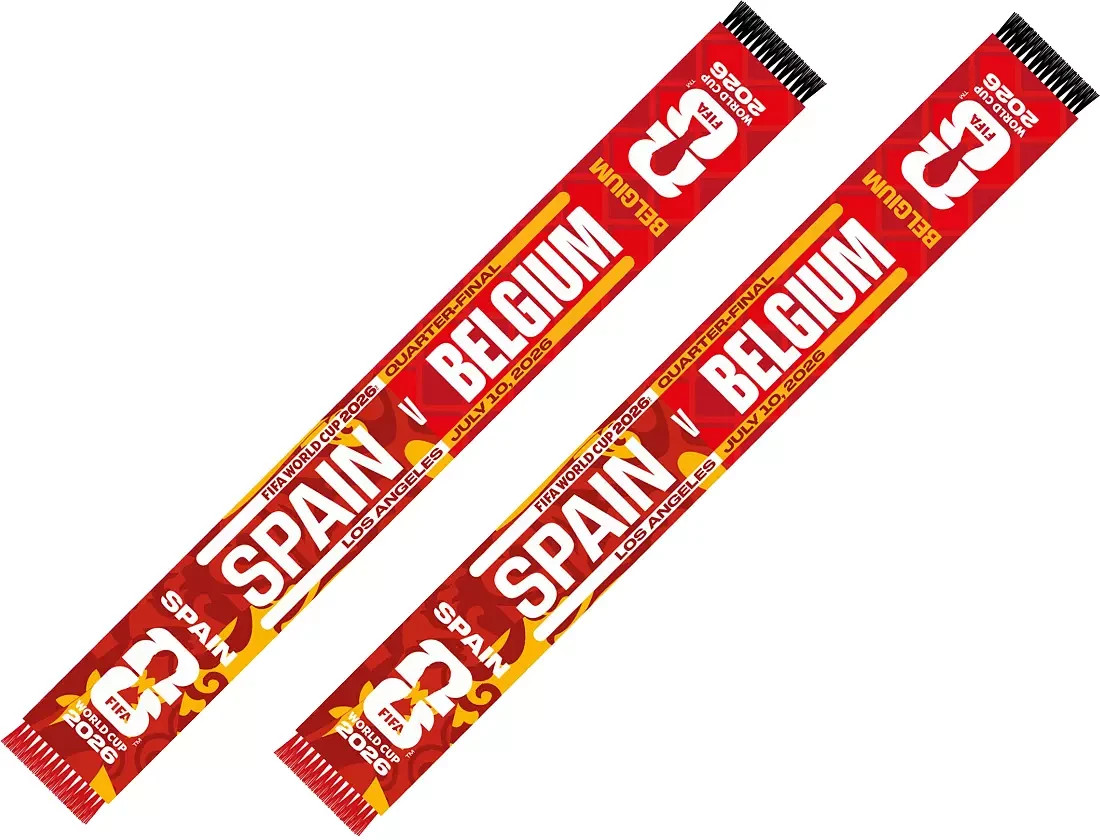 Spain vs Belgium Official 2026 FIFA World Cup Matchup Scarf (Pre-Order)