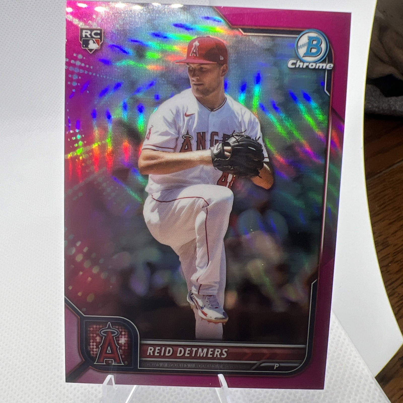 2022 Reid Detmers Bowman Chrome Rookie Pink Refractor 32/299 Angels