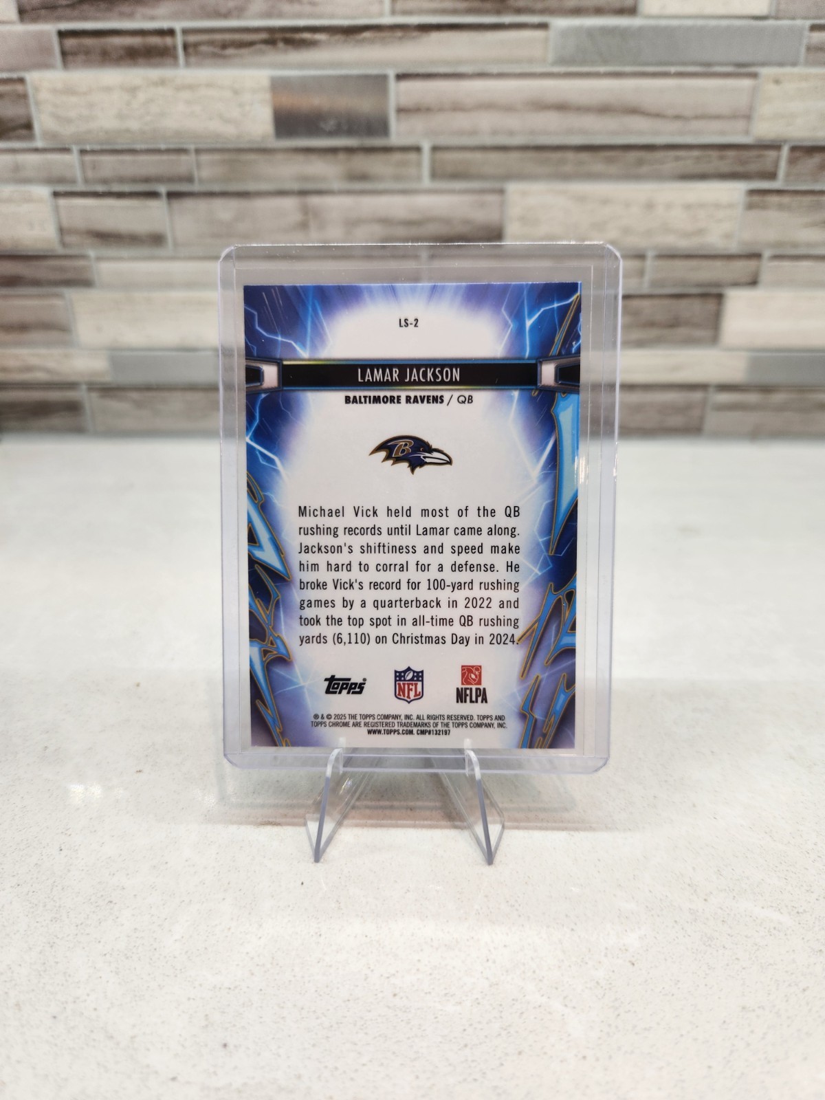 2025 Topps Cosmic Chrome Lamar Jackson Light Speed Insert Baltimore Ravens