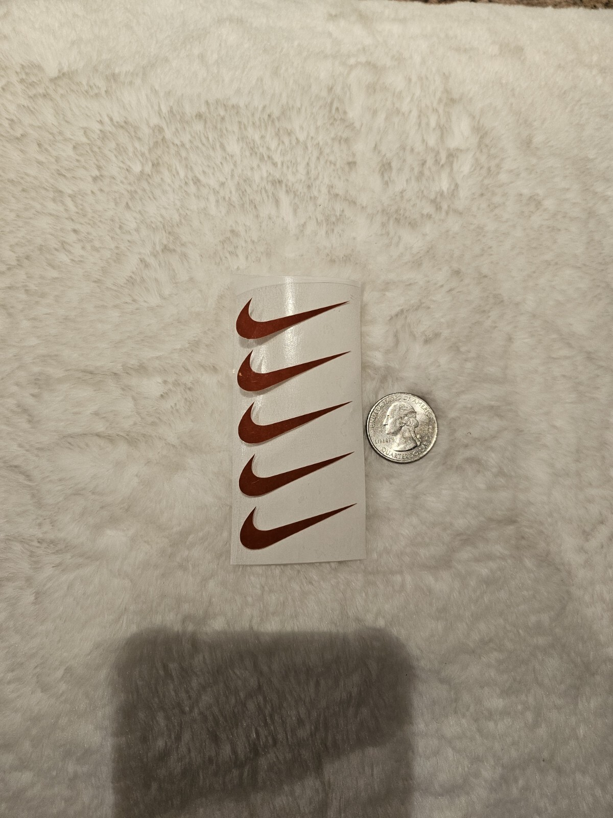(5) 1.5″, 2″, or 2.5″ Nike Swoosh Logo Iron On Decal / FREE SHIPPING in the US