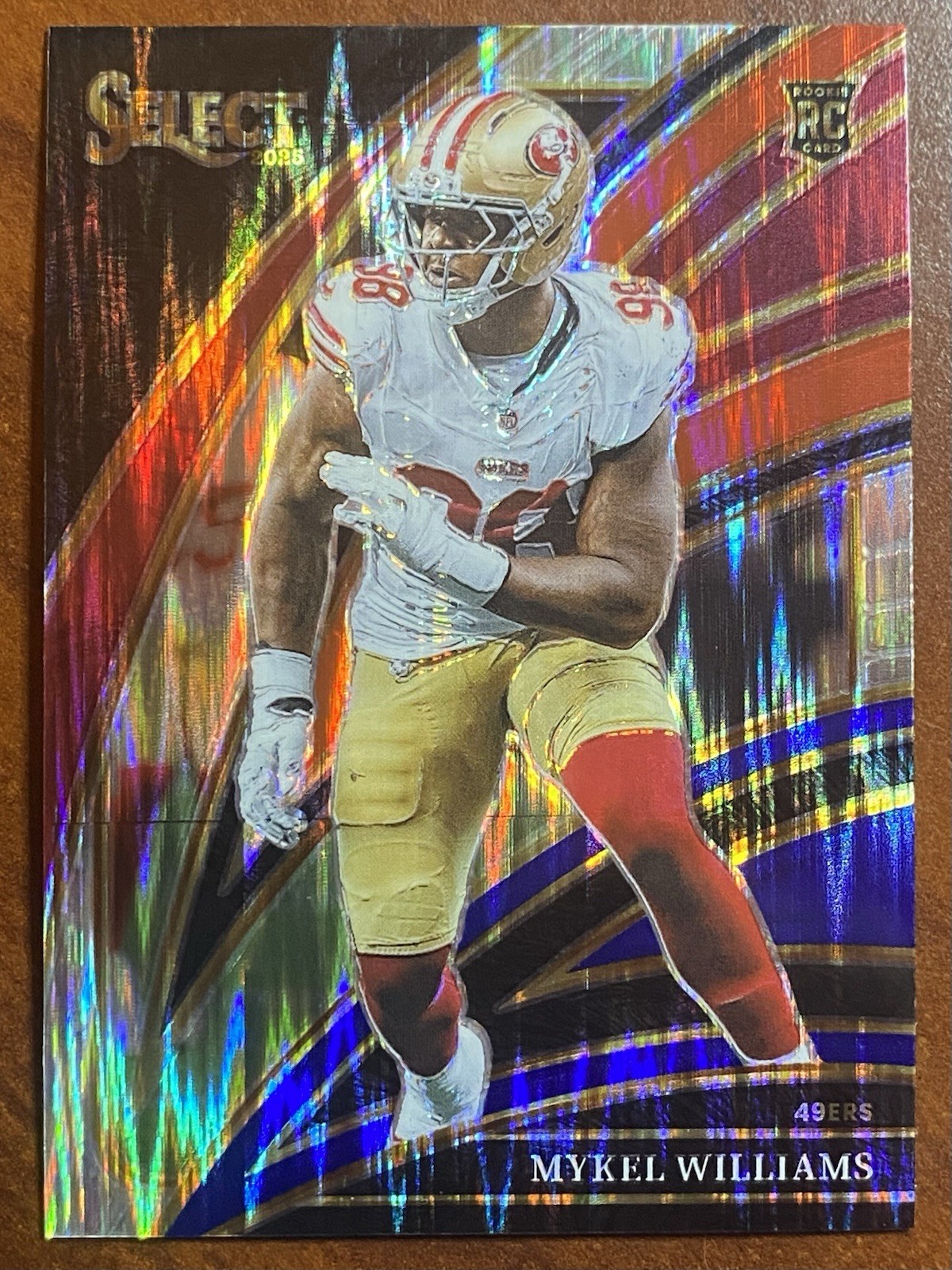 2025 Panini Select MYKEL WILLIAMS #217 Club Level RED & BLUE SHOCK Rookie (RC)