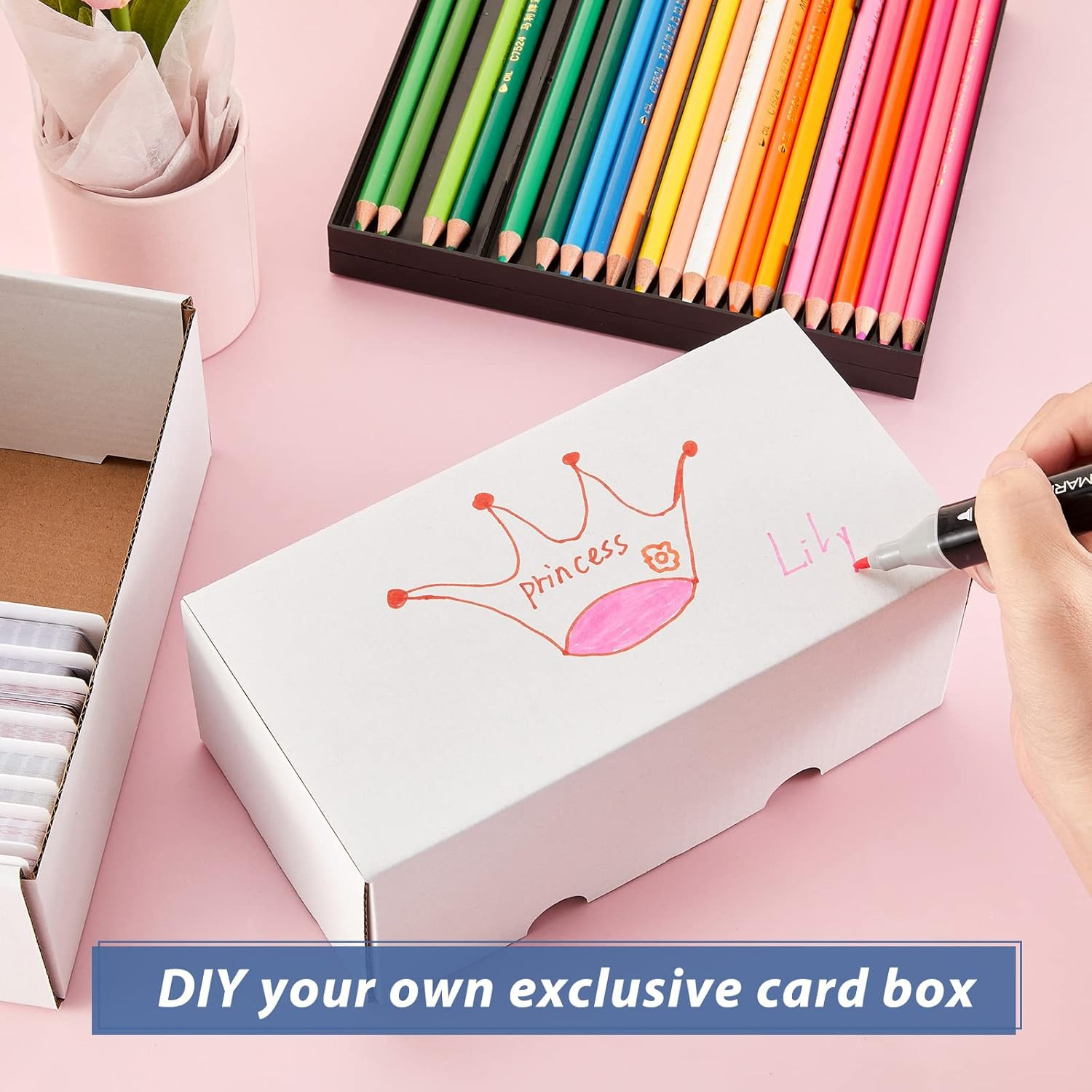 6 Pcs 400 Count Trading Card Storage Box Game Collectible Sport Trading Cases fo