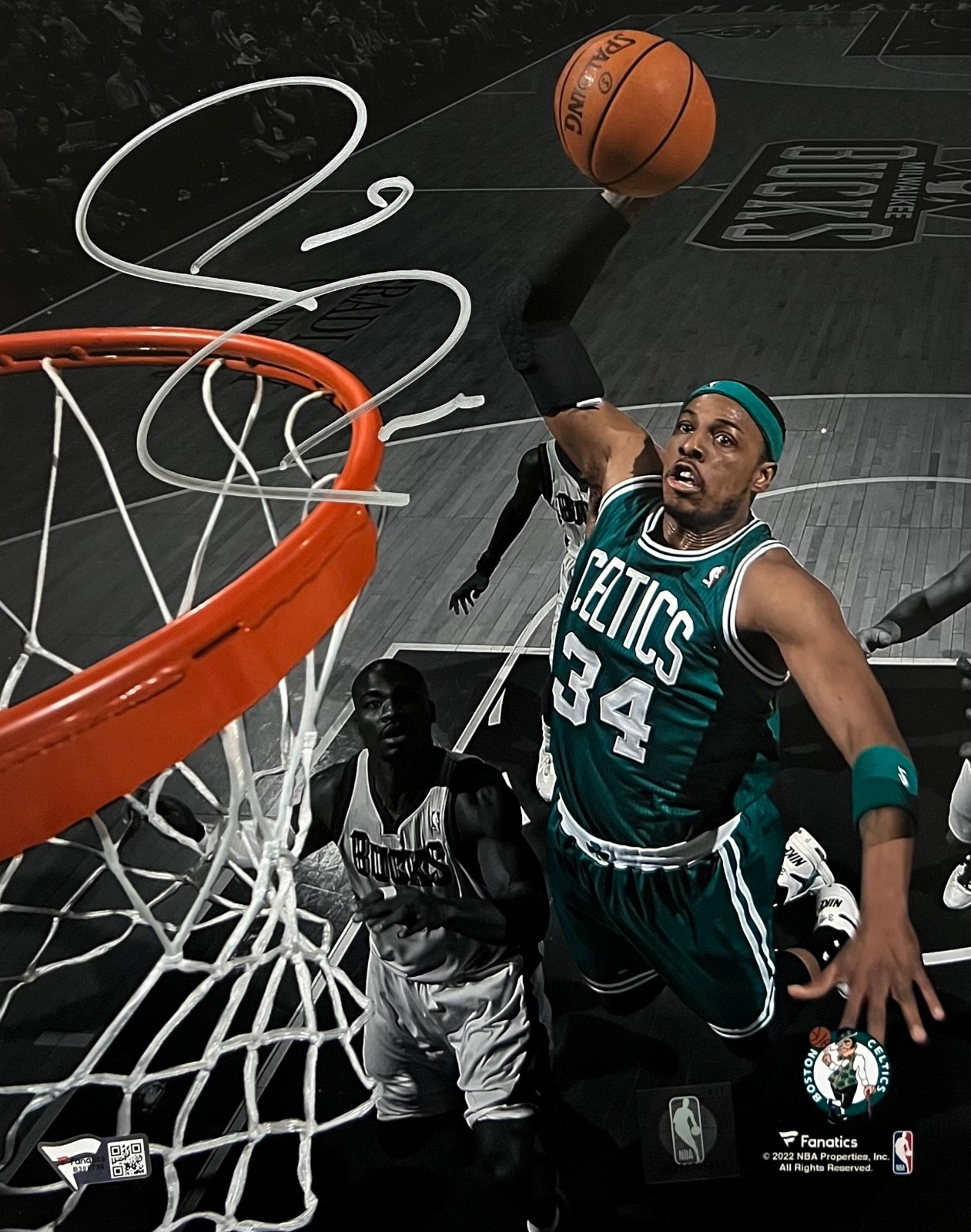 Paul Pierce Signed Autographed 8×10 Celtics Spotlight Photo Fanatics Authentic