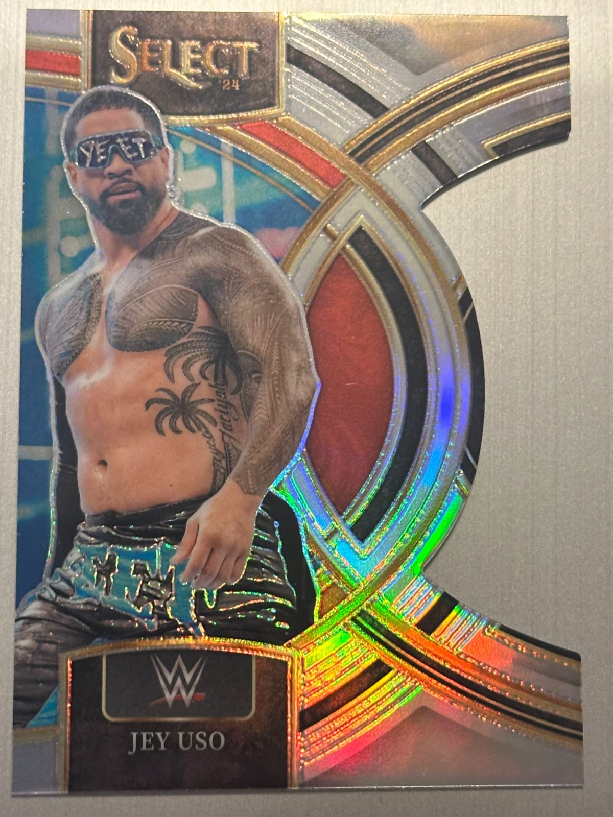 2024 Panini Select WWE Jey Uso Premier Die Cut Prizm