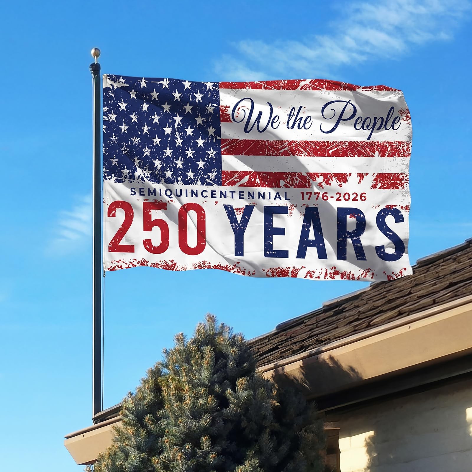 250th Anniversary Flag Double Sided 3 x 5 ft 250 Years Anniversary Flag United S