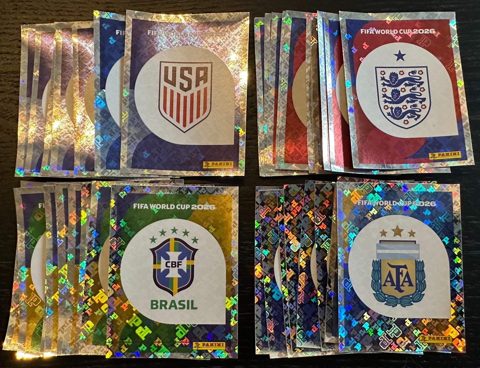 2026 PANINI FIFA WORLD CUP STICKER TEAM LOGO FOIL PICK FROM LIST-FINISH SETS!
