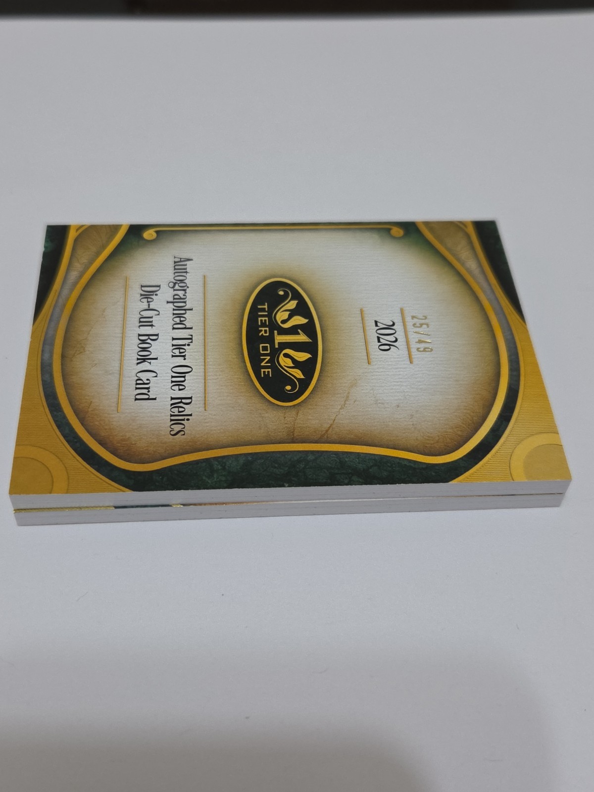 2026 Topps Tier One Baseball – Junior Caminero /49 – Auto Patch Die-Cut Booklet