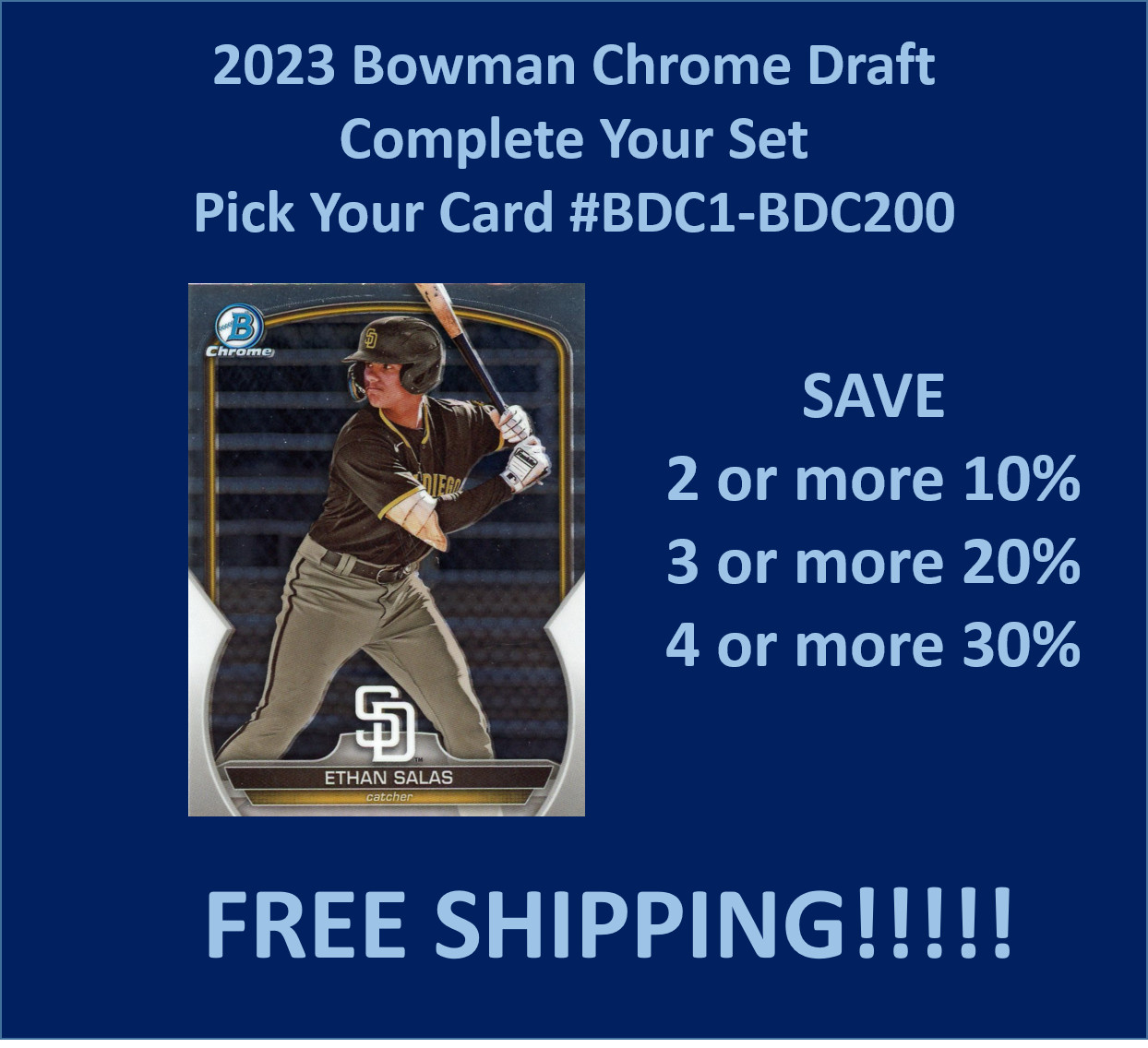 2023 Bowman CHROME Draft #BDC1-BDC200 You Pick Complete your set!!!