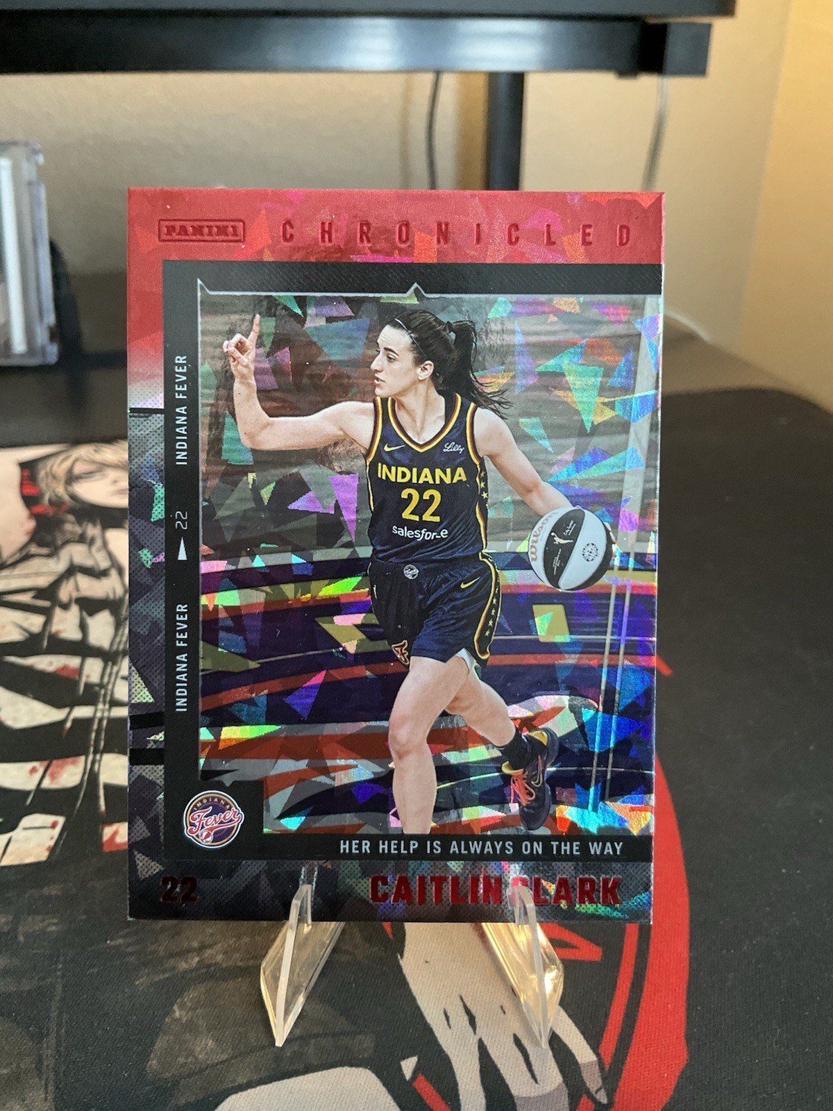 2025 Panini Caitlin Clark Chronicled – Red Cracked Ice #46