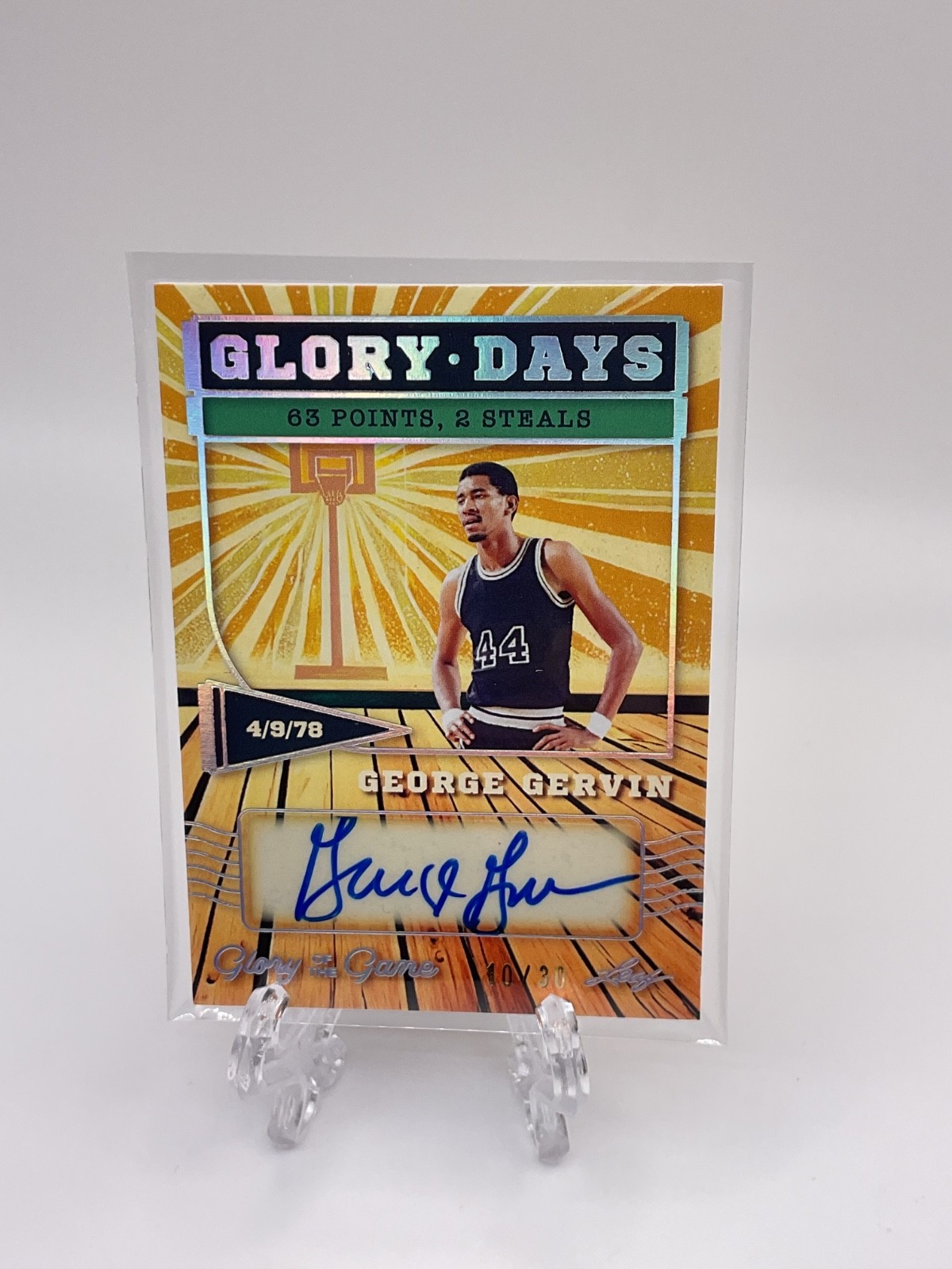 2025 Leaf Glory of the Game Basketball – George Gervin /30 Glory Days Auto