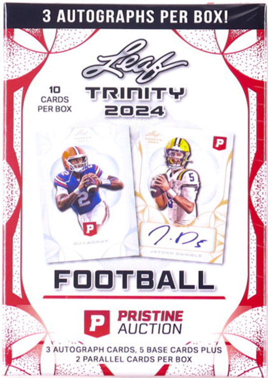 2024 Leaf Trinity Football Case (20 Boxes). 3 Autograph per Box, 60 Auto total!!
