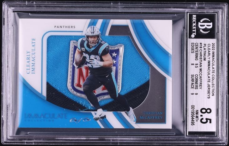 Christian McCaffrey NFL Shield 1/1 BGS 8.5 Immaculate Clearly 2022 #18