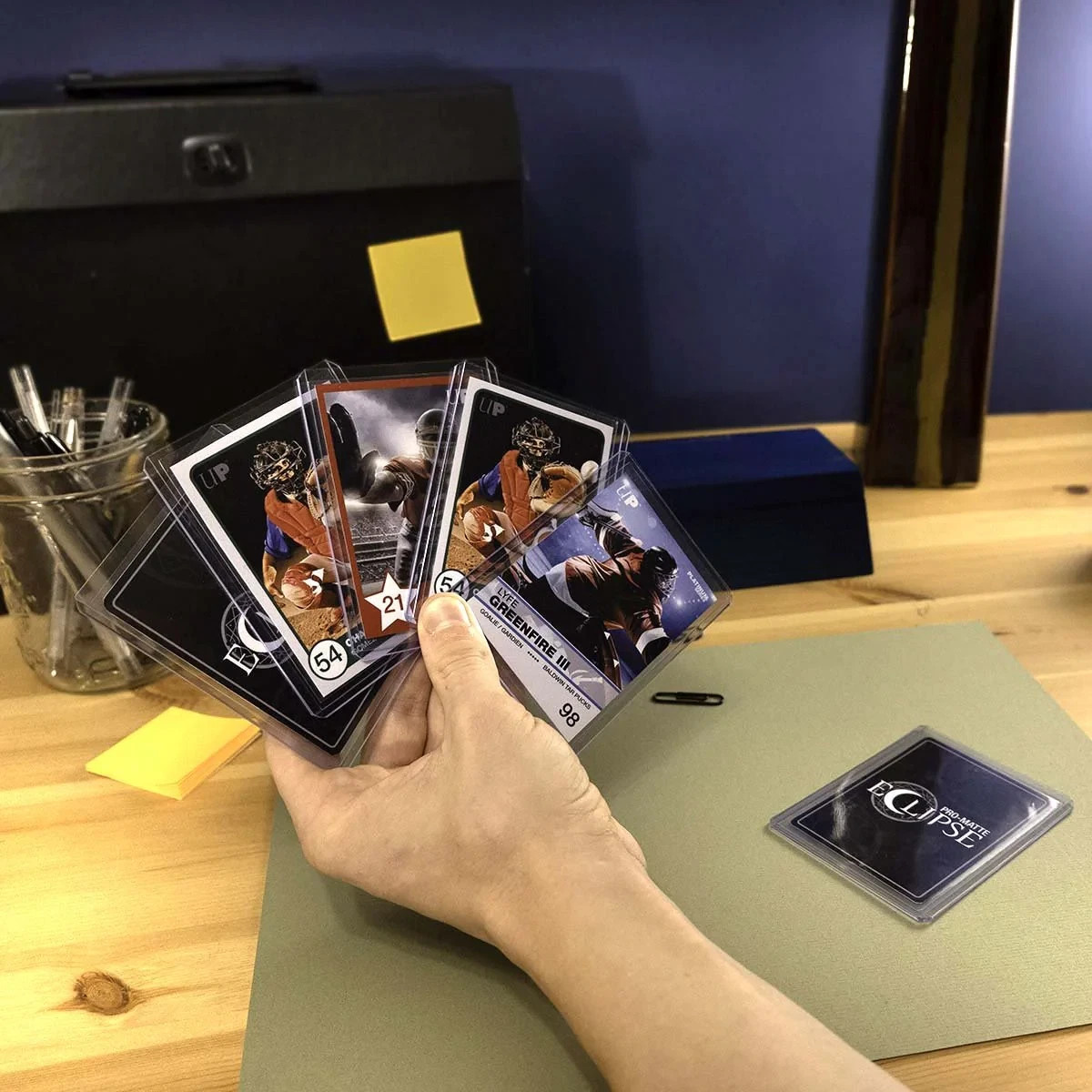 Rigid Blue PVC Toploaders 35PT For Baseball Basketball Cards 25/50/100/200pcs US