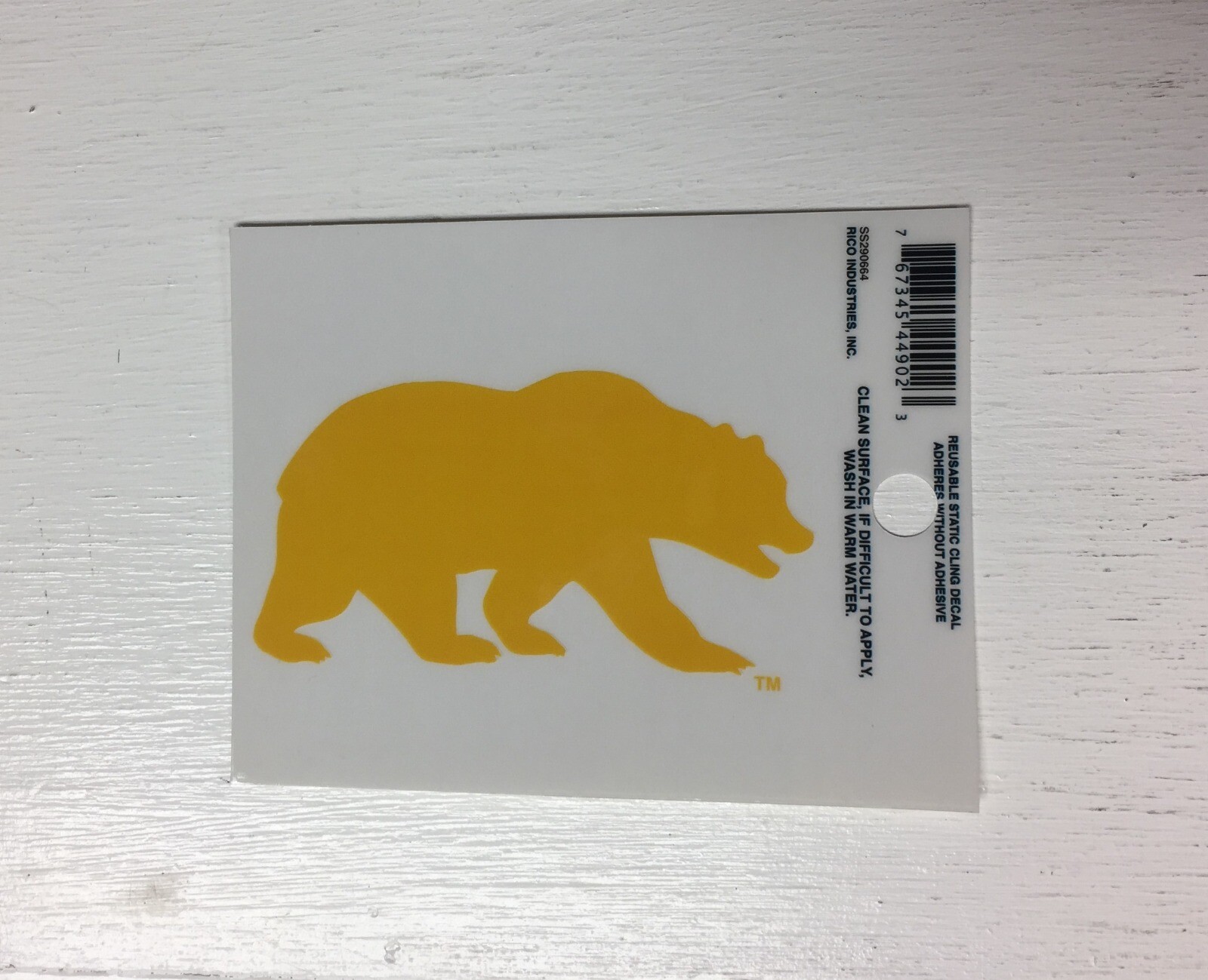 Cal Golden Bears Logo Static Cling Sticker NEW!! Window or Car! NCAA 3×4 Inches